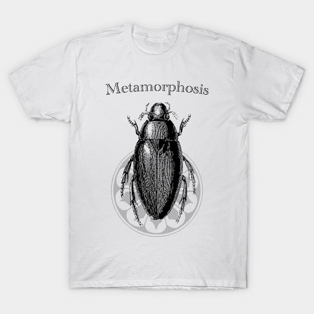 Metamorphosis Beetle Design T-Shirt by penandinkdesign@hotmail.com